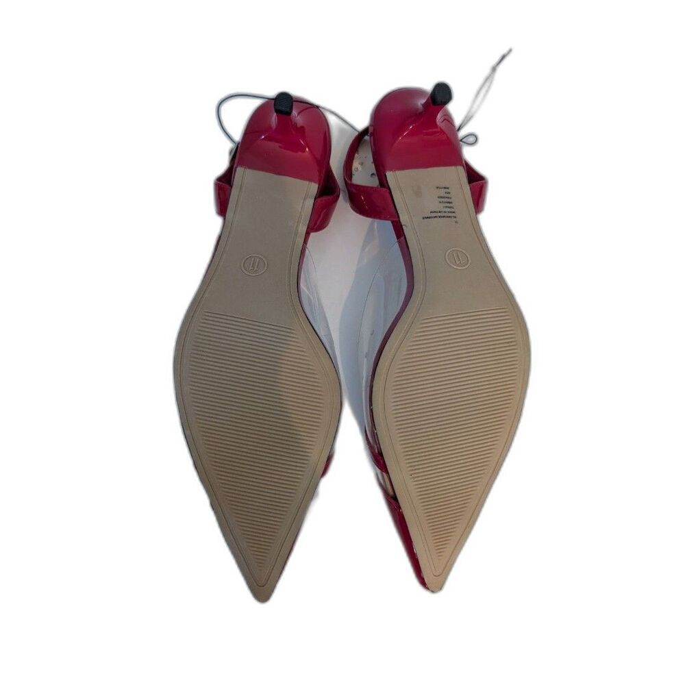 A New Day Women's Eleanor Heart Slingback Kitten Heels Red Size Various - Picture 6 of 6